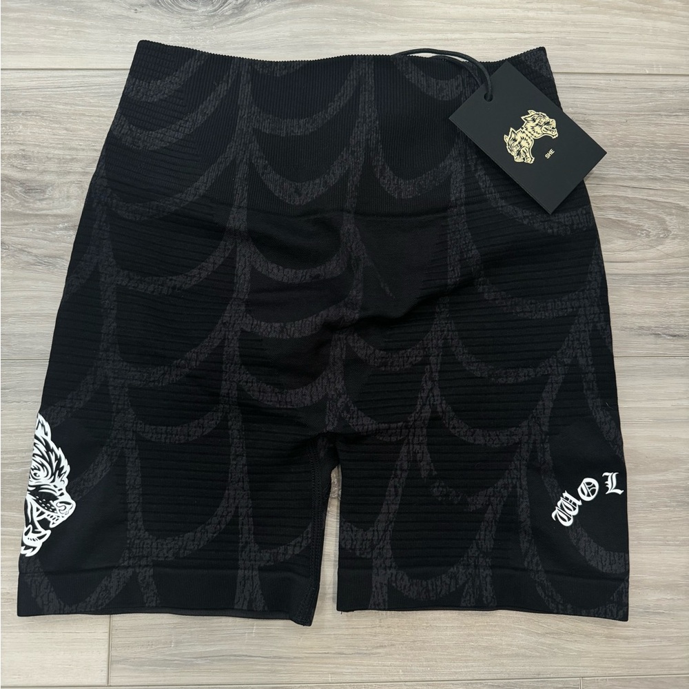 Darc Sport Black Athletic Shorts with Subtle Pattern
